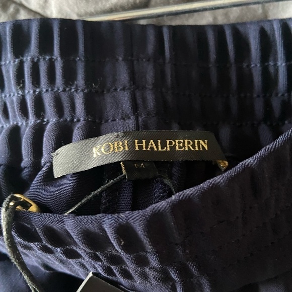 NWT Kobi Halperin Navy Crepe Midnight Blue Manning Pant - Picture 7 of 7